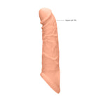 REALROCK 8'' Realistic Penis Extender with Rings - Flesh 20.3 cm Penis Extension Sleeve - Hush Store Sydney 