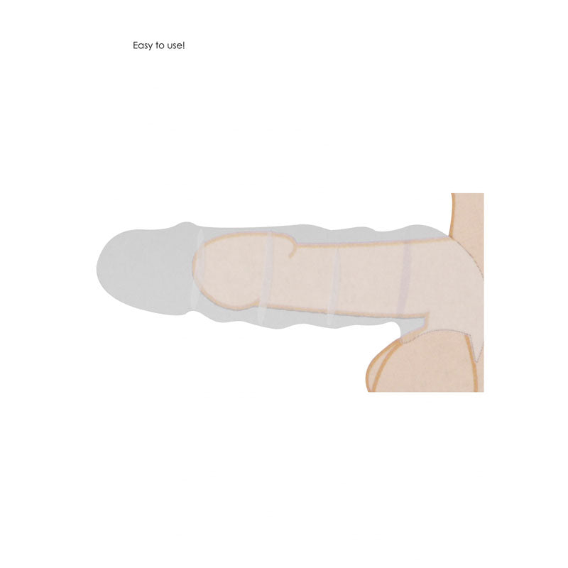 REALROCK 8'' Realistic Penis Extender with Rings - Flesh 20.3 cm Penis Extension Sleeve - Hush Store Sydney 