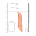 REALROCK 8'' Realistic Penis Extender with Rings - Flesh 20.3 cm Penis Extension Sleeve - Hush Store Sydney 