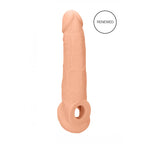 REALROCK 9'' Realistic Penis Extender with Rings - Flesh 22.9 cm Penis Extension Sleeve - Hush Store Sydney 