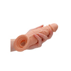 REALROCK 9'' Realistic Penis Extender with Rings - Flesh 22.9 cm Penis Extension Sleeve - Hush Store Sydney 
