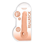 REALROCK 9'' Realistic Penis Extender with Rings - Flesh 22.9 cm Penis Extension Sleeve - Hush Store Sydney 