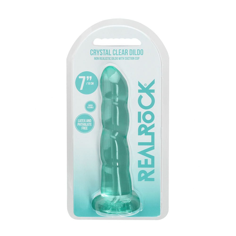 REALROCK Dildo With Suction - 17 cm - Turquoise - Turquoise 17 cm Dildo