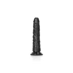 REALROCK Realistic Slim Dildo without Balls - 15.5 cm - Black 15.5 cm (6'') Dong - Hush Store Sydney 