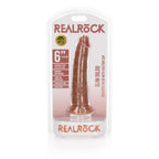 REALROCK Realistic Slim Dildo without Balls - 15.5 cm - Tan 15.5 cm (6'') Dong - Hush Store Sydney 