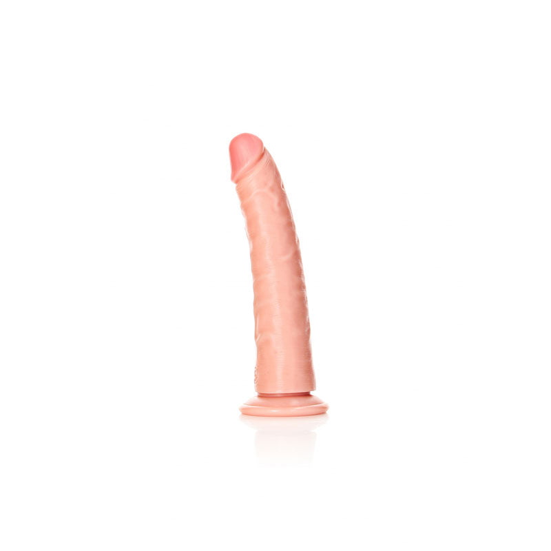 REALROCK Realistic Slim Dildo with Suction Cup - 18cm - Flesh 18 cm (7'') Dong - Hush Store Sydney 