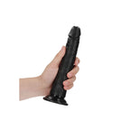 REALROCK Realistic Slim Dildo with Suction Cup - 20.5cm - Black 20.5 cm (8'') Dong - Hush Store Sydney 