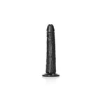 REALROCK Realistic Slim Dildo with Suction Cup - 20.5cm - Black 20.5 cm (8'') Dong - Hush Store Sydney 