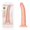 REALROCK Realistic Slim Dildo with Suction Cup - 20.5cm - Flesh 20.5 cm (8'') Dong - Hush Store Sydney 