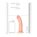 REALROCK Realistic Regular Curved Dildo with Suction Cup - 15.5 cm - Flesh 15.5 cm (6'') Dong - Hush Store Sydney 