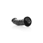 REALROCK Realistic Regular Curved Dildo with Suction Cup - 18 cm - Black 18 cm (7'') Dong - Hush Store Sydney 
