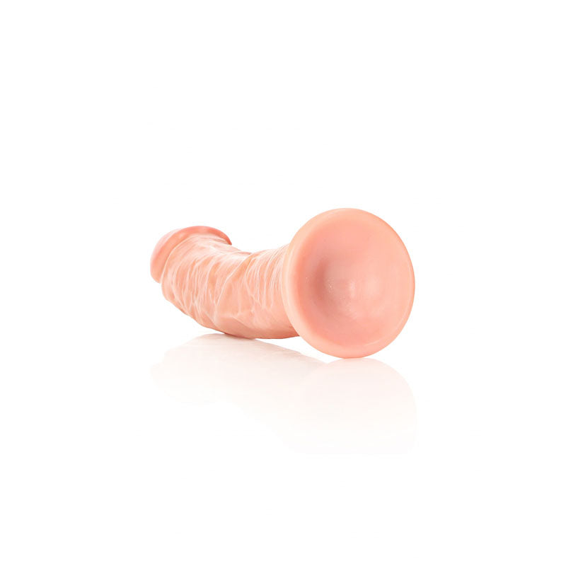 REALROCK Realistic Regular Curved Dildo with Suction Cup - 18 cm - Flesh 18 cm (7'') Dong - Hush Store Sydney 