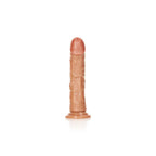 REALROCK Realistic Regular Curved Dildo with Suction Cup - 18 cm - Tan 18 cm (7'') Dong - Hush Store Sydney 
