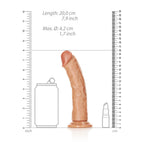 REALROCK Realistic Regular Curved Dildo with Suction Cup - 18 cm - Tan 18 cm (7'') Dong - Hush Store Sydney 