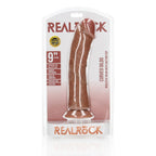 REALROCK Realistic Regular Curved Dildo with Suction Cup - 23 cm - Tan 23 cm (9'') Dong - Hush Store Sydney 