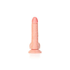 REALROCK Realistic Regular Curved Dong with Balls - 18 cm - Flesh 18 cm (7'') Dong - Hush Store Sydney 