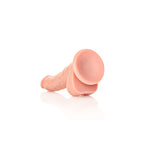 REALROCK Realistic Regular Curved Dong with Balls - 18 cm - Flesh 18 cm (7'') Dong - Hush Store Sydney 