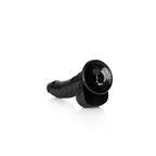 REALROCK Realistic Regular Curved Dong with Balls - 20.5 cm - Black 20.5 cm (8'') Dong - Hush Store Sydney 