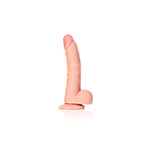 REALROCK Realistic Regular Curved Dong with Balls - 20.5 cm - Flesh 20.5 cm (8'') Dong - Hush Store Sydney 