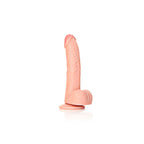 REALROCK Realistic Regular Curved Dong with Balls - 20.5 cm - Flesh 20.5 cm (8'') Dong - Hush Store Sydney 