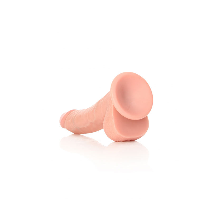 REALROCK Realistic Regular Curved Dong with Balls - 20.5 cm - Flesh 20.5 cm (8'') Dong - Hush Store Sydney 