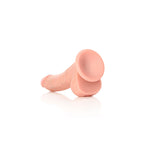 REALROCK Realistic Regular Curved Dong with Balls - 20.5 cm - Flesh 20.5 cm (8'') Dong - Hush Store Sydney 