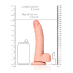 REALROCK Realistic Regular Curved Dong with Balls - 20.5 cm - Flesh 20.5 cm (8'') Dong - Hush Store Sydney 