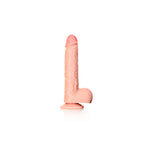 REALROCK Straight Realistic Dildo with Balls - 18 cm - Flesh 18 cm (7'') Dong - Hush Store Sydney 