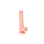 REALROCK Straight Realistic Dildo with Balls - 18 cm - Flesh 18 cm (7'') Dong - Hush Store Sydney 