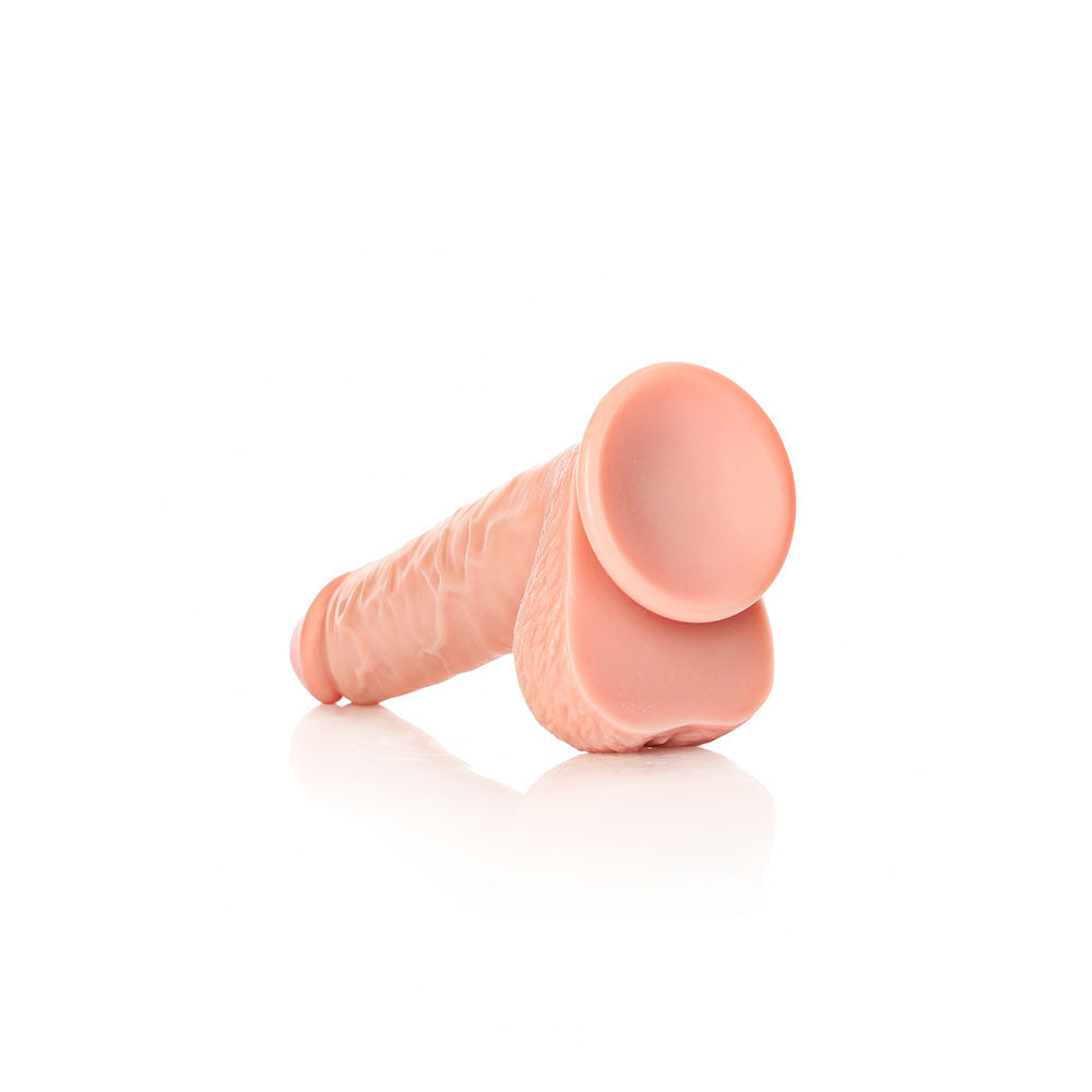 REALROCK Straight Realistic Dildo with Balls - 23 cm - Flesh 23 cm (9'') Dong - Hush Store Sydney 