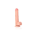 REALROCK Straight Realistic Dildo with Balls - 25.5 cm - Flesh 25.5 cm (10'') Dong - Hush Store Sydney 