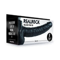 REALROCK Hollow Strapon with Balls - 23 cm Black - Black 23 cm Hollow Strap-On - Hush Store Sydney 