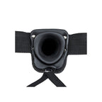 REALROCK Hollow Strapon with Balls - 23 cm Black - Black 23 cm Hollow Strap-On - Hush Store Sydney 