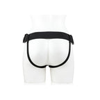 REALROCK Hollow Strapon with Balls - 23 cm Black - Black 23 cm Hollow Strap-On - Hush Store Sydney 