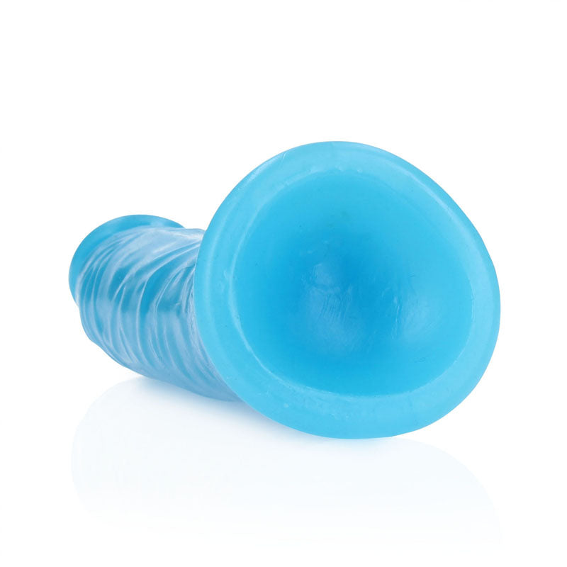 REALROCK 15.5 cm Slim Glow in the Dark Neon - Blue - Glow in Dark Blue 15.5 cm (6'') Dong - Hush Store Sydney 