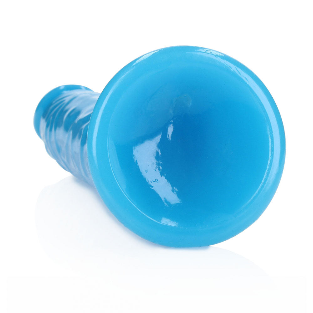 REALROCK 29 cm Slim Glow in the Dark Neon - Blue - Glow in Dark Blue 29 cm (11'') Dong - Hush Store Sydney 