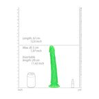 REALROCK 29 cm Slim Glow in the Dark Neon - Green - Glow in Dark Green 29 cm (11'') Dong - Hush Store Sydney 