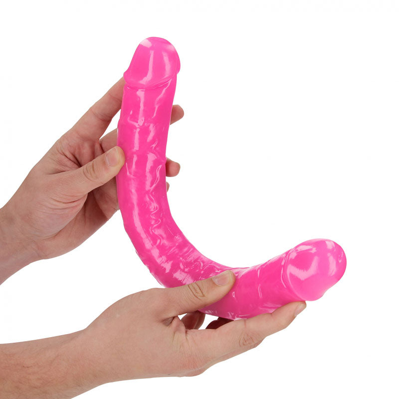 REALROCK 38 cm Double Dong Glow - Pink - Pink 38 cm (15'') Double Dong - Hush Store Sydney 