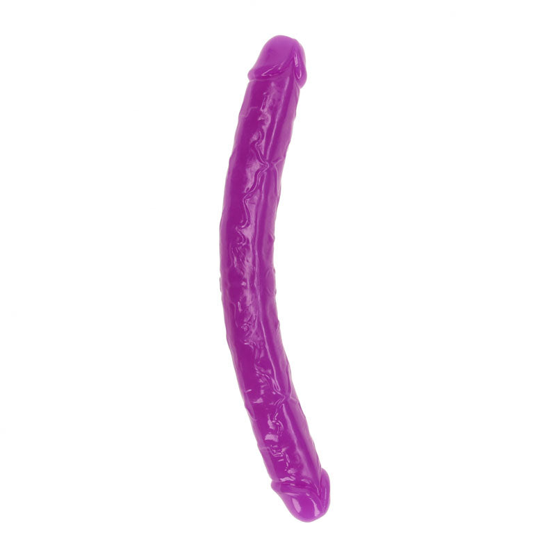 REALROCK 38 cm Double Dong Glow - Purple - Purple 38 cm (15'') Double Dong - Hush Store Sydney 