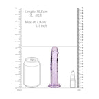 REALROCK 15.5 cm Straight Dildo - Purple - Purple 15.5 cm (6'') Dong - Hush Store Sydney 
