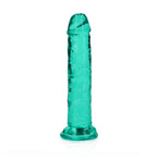 REALROCK 15.5 cm Straight Dildo - Turquoise - Turquoise 15.5 cm (6'') Dong