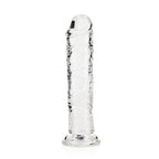 REALROCK 18 cm Straight Dildo - Clear - Clear 18 cm (7'') Dong - Hush Store Sydney 