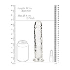 REALROCK 20 cm Straight Dildo - Transparent - Clear 20 cm (8'') Dong