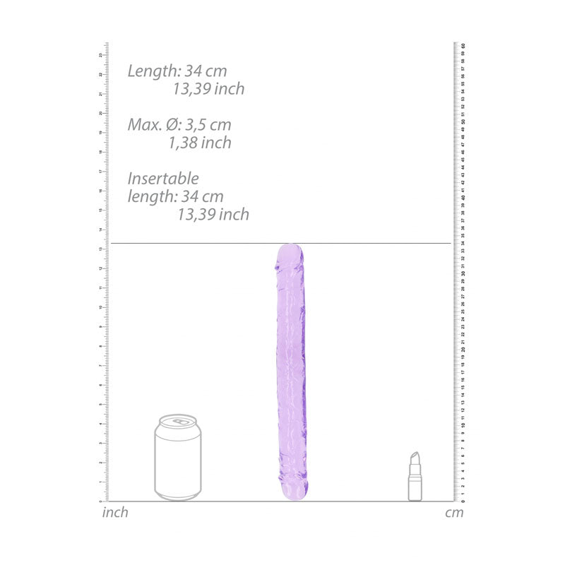 REALROCK 34 cm Double Dong - Purple - Purple 34 cm (14'') Double Dong - Hush Store Sydney 