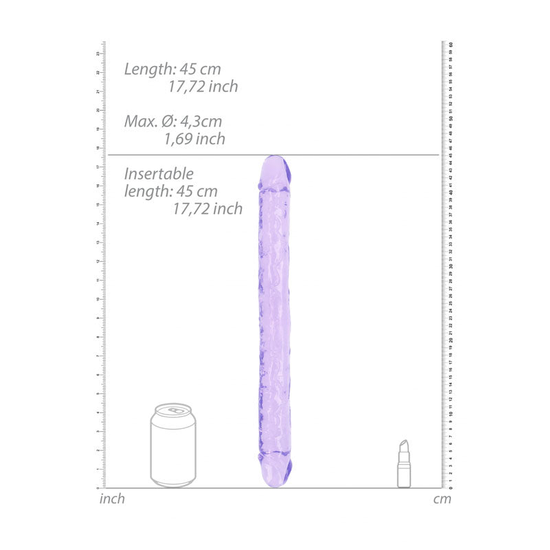 REALROCK 45 cm Double Dong - Purple - Purple 45 cm (18'') Double Dong - Hush Store Sydney 