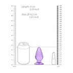 REALROCK 9 cm Anal Plug - Purple - Purple 9 cm (3.5'') Butt Plug - Hush Store Sydney 