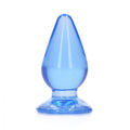 REALROCK 11.5 cm Anal Plug - Blue - Blue 11.5 cm (4.5'') Butt Plug - Hush Store Sydney 