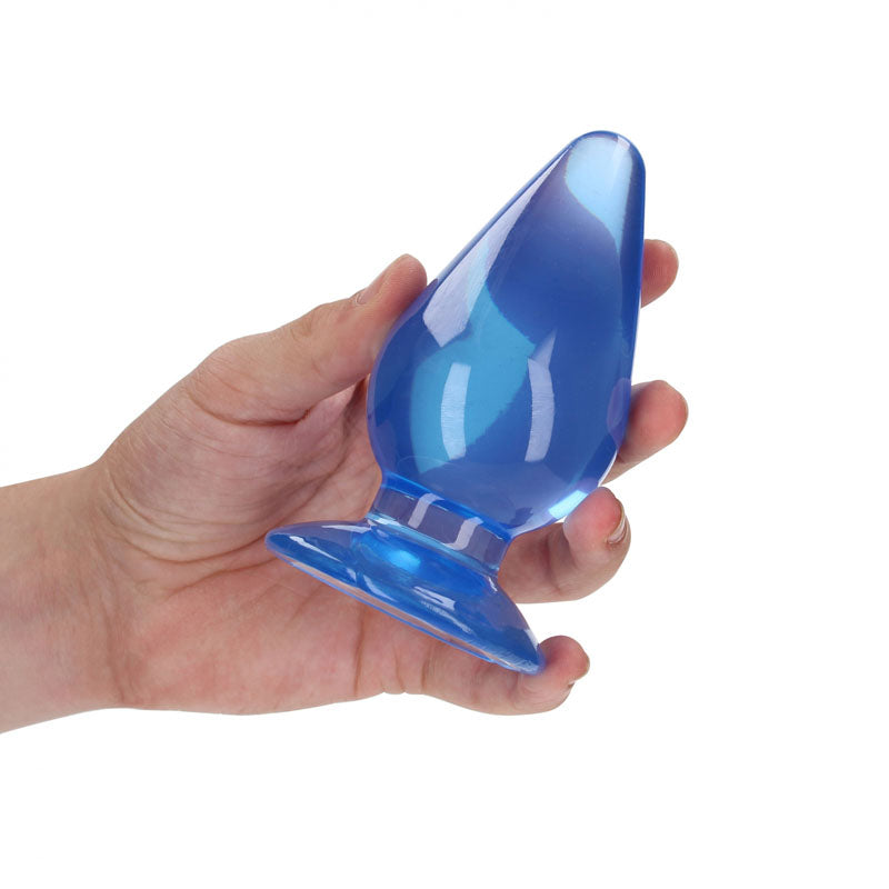 REALROCK 11.5 cm Anal Plug - Blue - Blue 11.5 cm (4.5'') Butt Plug - Hush Store Sydney 
