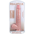 REALROCK 38cm Extra Long Dildo with Balls - Flesh - Flesh 38 cm (15'') Extra Long Dong - Hush Store Sydney 