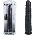 REALROCK 33cm Extra Long Dildo - Black - Black 33 cm (13'') Extra Long Dong - Hush Store Sydney 